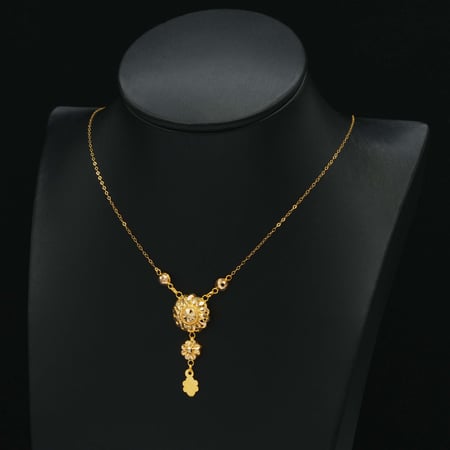 عقد ذهب كرسي جابر عيار 21 (N6823)