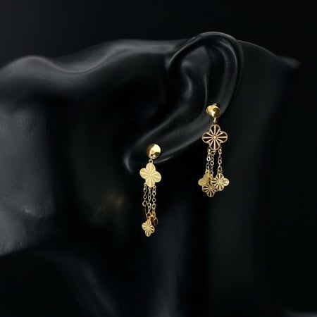 حلق ذهب فخم عيار ٢١