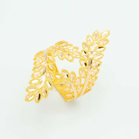 خاتم ذهب نسائي عيار 21 (R5869)