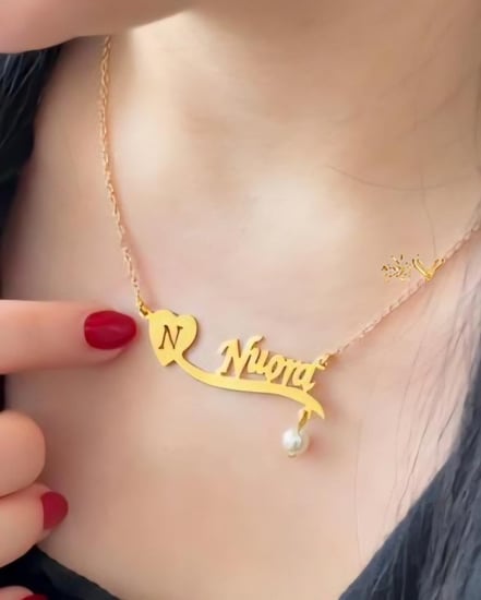 سلاسل مطليات مجوهرات اسامي بنات أجمل هديه تصميم ذهب هديه راقيه هديه حب