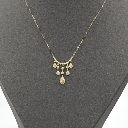 عقد ذهب عيار 18 تصميم بوشرون الوزن 1.43 جرام