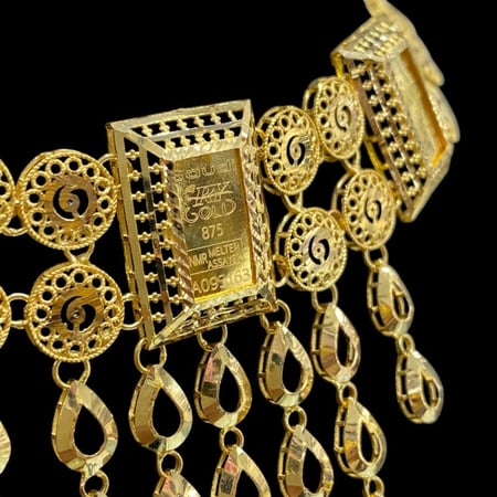 مزنط السبائك ذهب عيار 21 الوزن 23.13 جرام