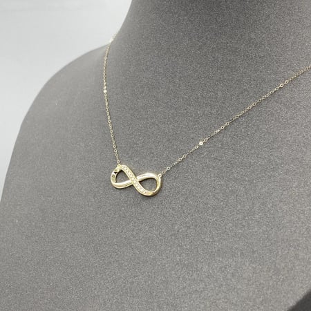 عقد ذهب عيار 18 تصميم لا نهائي الوزن 1.2 جرام