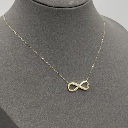 عقد ذهب عيار 18 تصميم لا نهائي الوزن 1.2 جرام