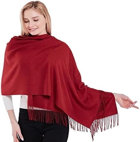 شال عنابي ميكاسا فاخر  نسائي