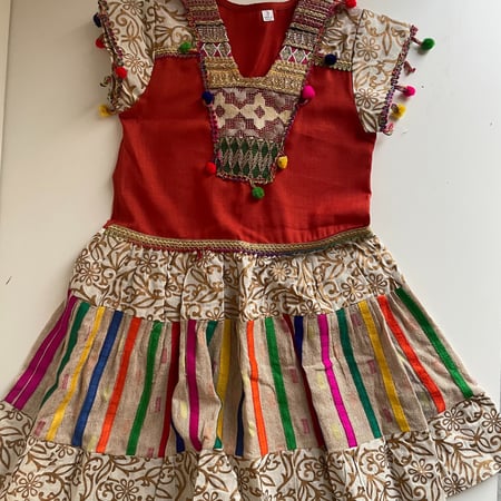 فستان قطعه مقاس 3سنوات و 4 سنوات