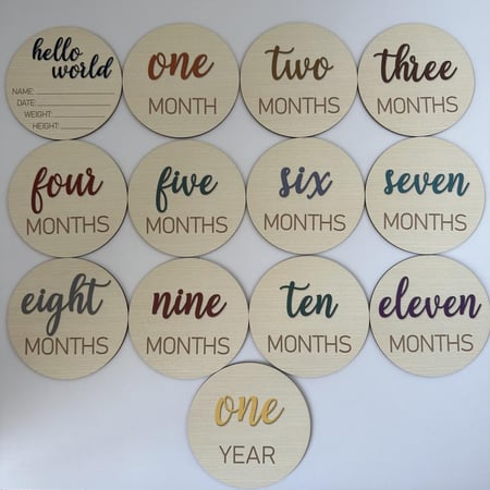 كروت اشهر العمر خشب