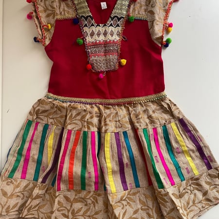 فستان قطعه مقاس 3سنوات و 4 سنوات