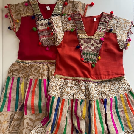 فستان قطعه مقاس 3سنوات و 4 سنوات