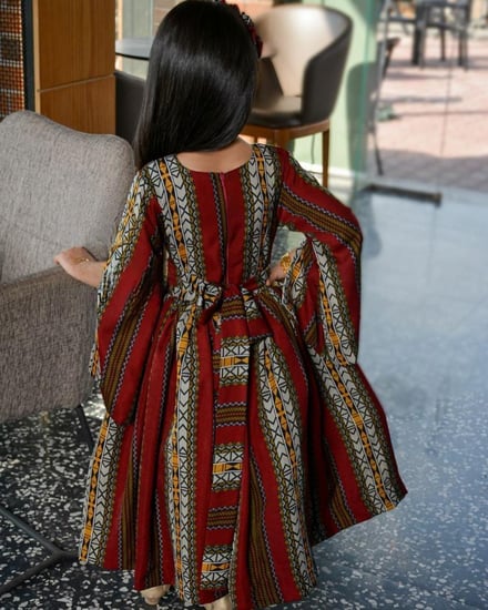 فستان بناتي يوم التأسيس | تصميم تراثي سعودي