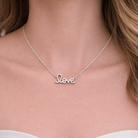 عقد فضه love 925