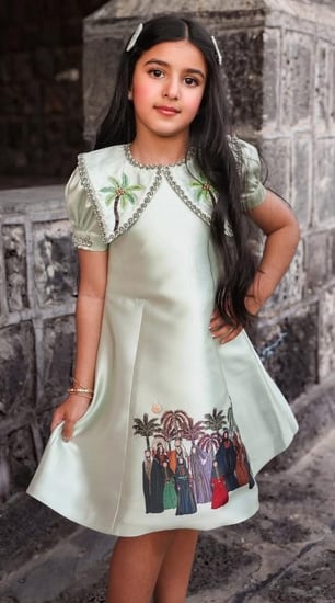 فستان اليوم الوطني تطريز