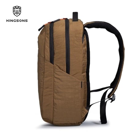 كينجسون - عرض حقيبة ظهر للكمبيوتر المحمول مقاس 15.6 بوصة مبني مع حقيبة يد فاخرة مقاومة للماء - بني