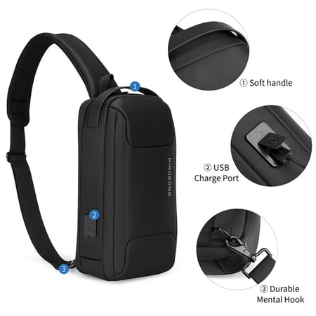 كينجسون - حقيبة كتف كروس Sling Bag KS3288W - اسود