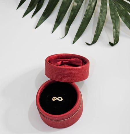 خاتم بنات مطلي ذهب