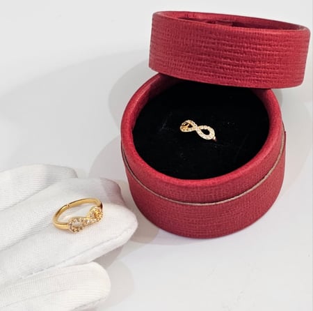 خاتم بنات مطلي ذهب