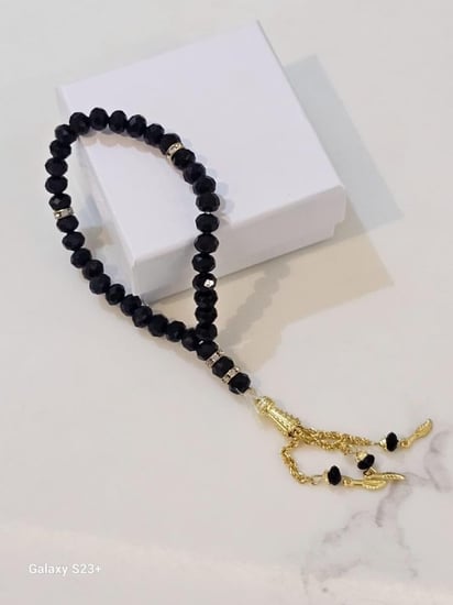 سبحة أنيقة للأولاد لون أسود