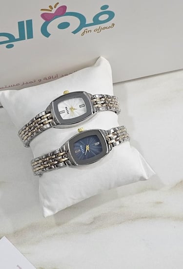 ساعة أولاد فخمه مكس فضي وذهبي