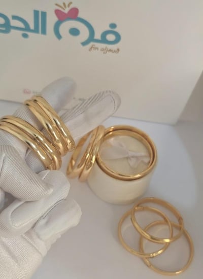 أساور أطفال أنيقة مطلية بالذهب