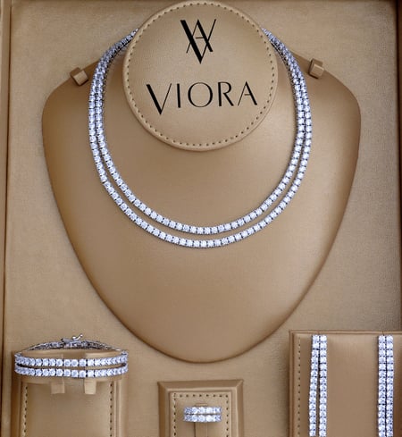 طقم زركون تصميم ألماس