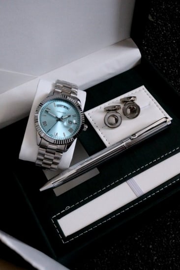 طقم رجالي ساعة وكبك