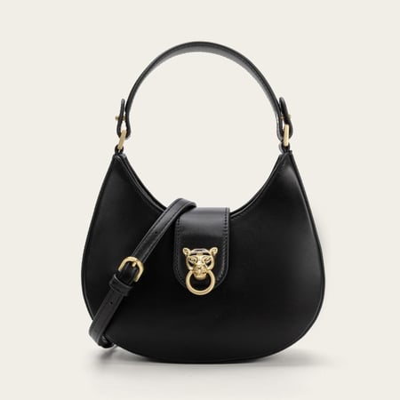 شنطة نسائية بمقاس متوسط بلون أسود