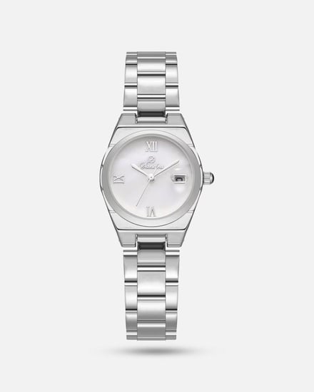 ساعة نسائية فضية اصل الفخامة