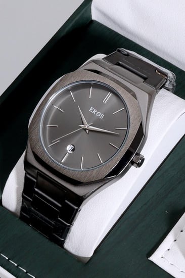 ساعة رمادي رجالي