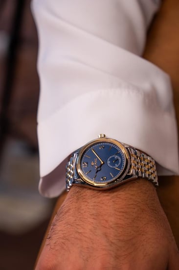 ساعة بربتشوال الرجالية بسير سيتيمو وميناء كحلي