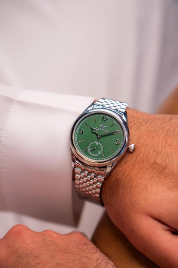 ساعة بربتشوال الرجالية بسير سيتيمو وميناء أخضر