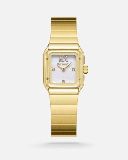 ساعة نسائية ستيل بلون ذهبي