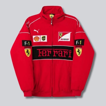 فيراري جاكيت الاحمر | RED Ferrari racing vintage jacket