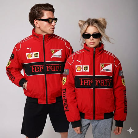 فيراري جاكيت الاحمر | RED Ferrari racing vintage jacket