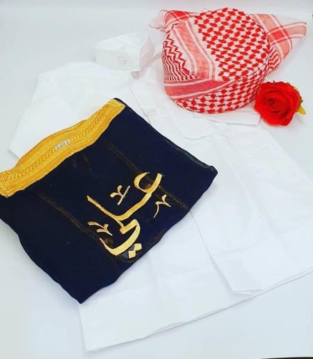بشت بالاسم مع طاقيه شماغ