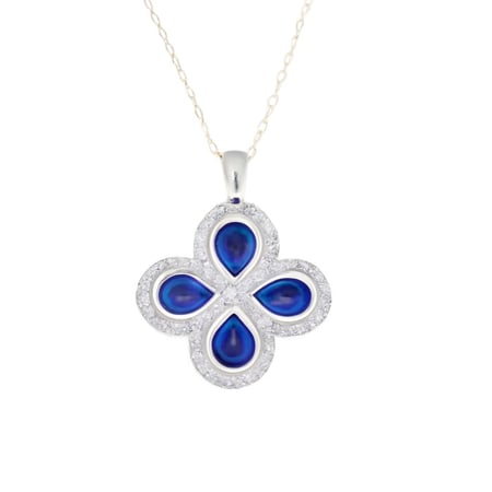 قلادة الماس زفير ذهب عيار 18