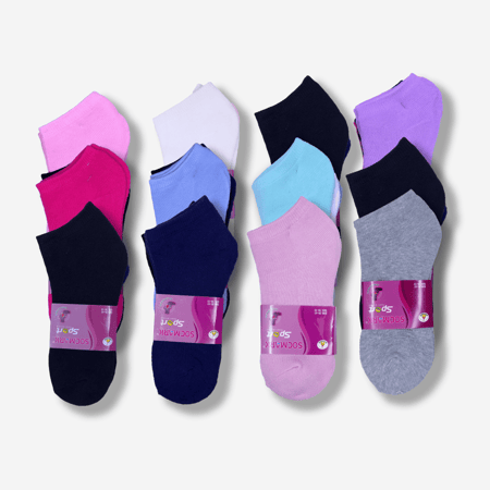 12 زوج جوارب برمودا شتويه نسائي مبطنه فرو