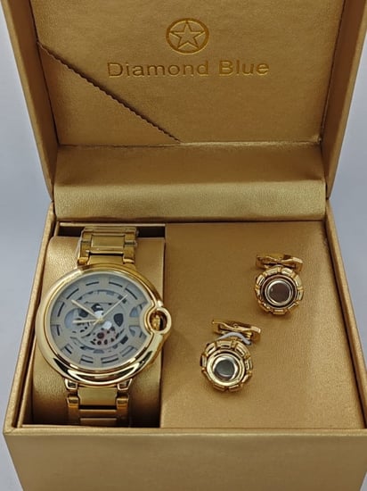 طقم رجالي ساعة استيل و كبك 04