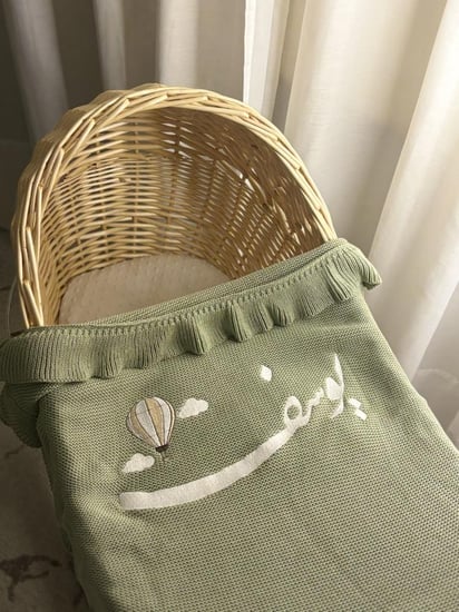 بطانيه زيتي اطراف كشكش