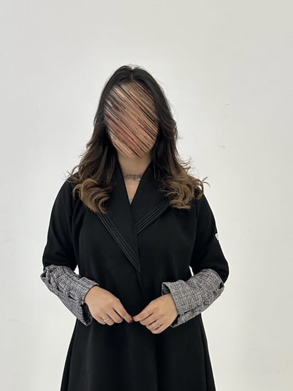 عباية شامواه مع أكمام صوف