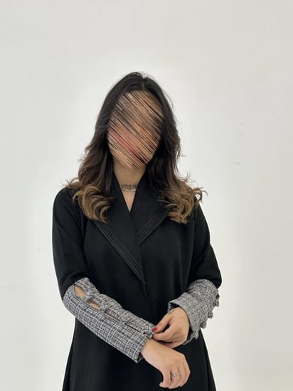 عباية شامواه مع أكمام صوف