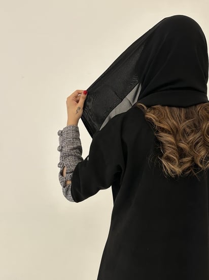 عباية شامواه مع أكمام صوف