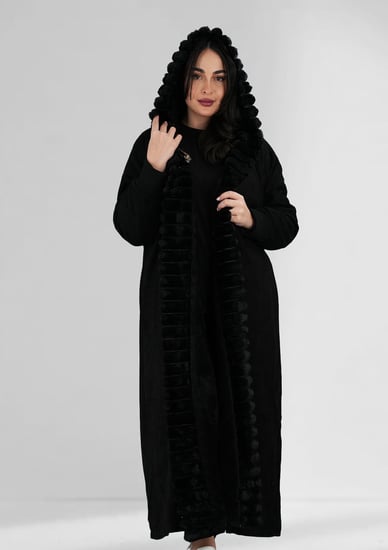 فروة شتوية بأكمام مضغوطة