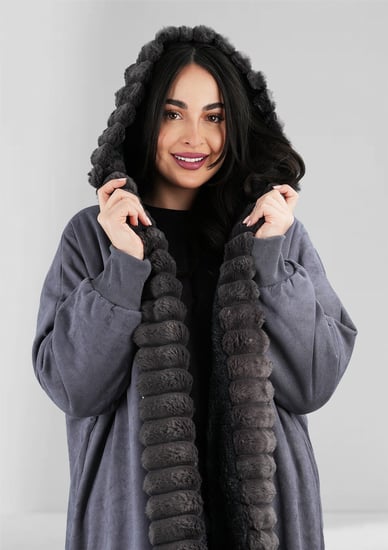 فروة شتوية بأكمام مضغوطة