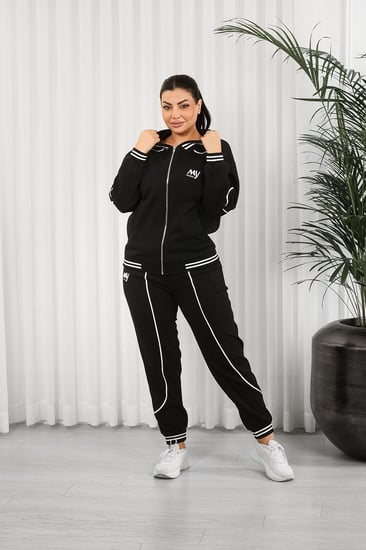 ترنج شتوي سحاب رياضي مزموم مع قبعة