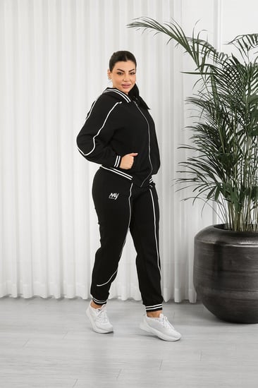 ترنج شتوي سحاب رياضي مزموم مع قبعة