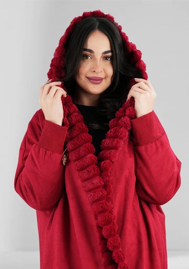 فروة شتوية بأكمام مضغوطة