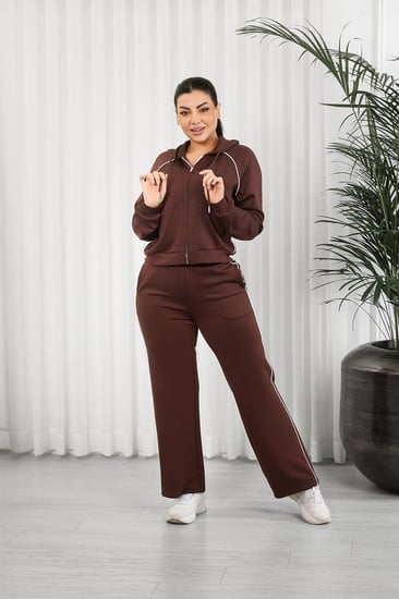 ترنج شتوي كاجوال سحاب بأكمام طويلة وقبعة