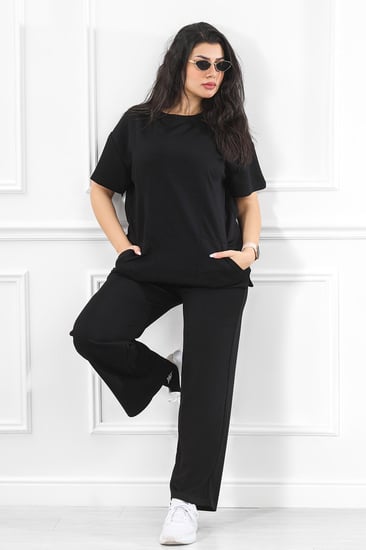 ترنج نسائي كاجوال بتيشرت طويل مزود بجيب