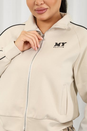 ترنج شتوي كاجوال سحاب بأكمام طويلة وجيب