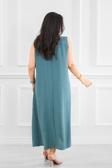 فستان ميدي طويل فلو حفر